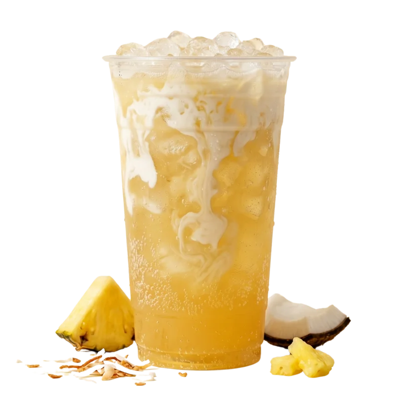 Tropic Thunder dirty soda with monster zero ultra®, coconut, pineapple, cream from Fizzy Fixins in St. Augustine, FL